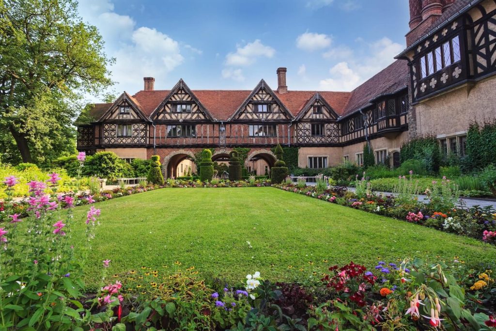 Courtyard of Cecilienhof Palace in Potsdam, where Allied leaders met in 1945