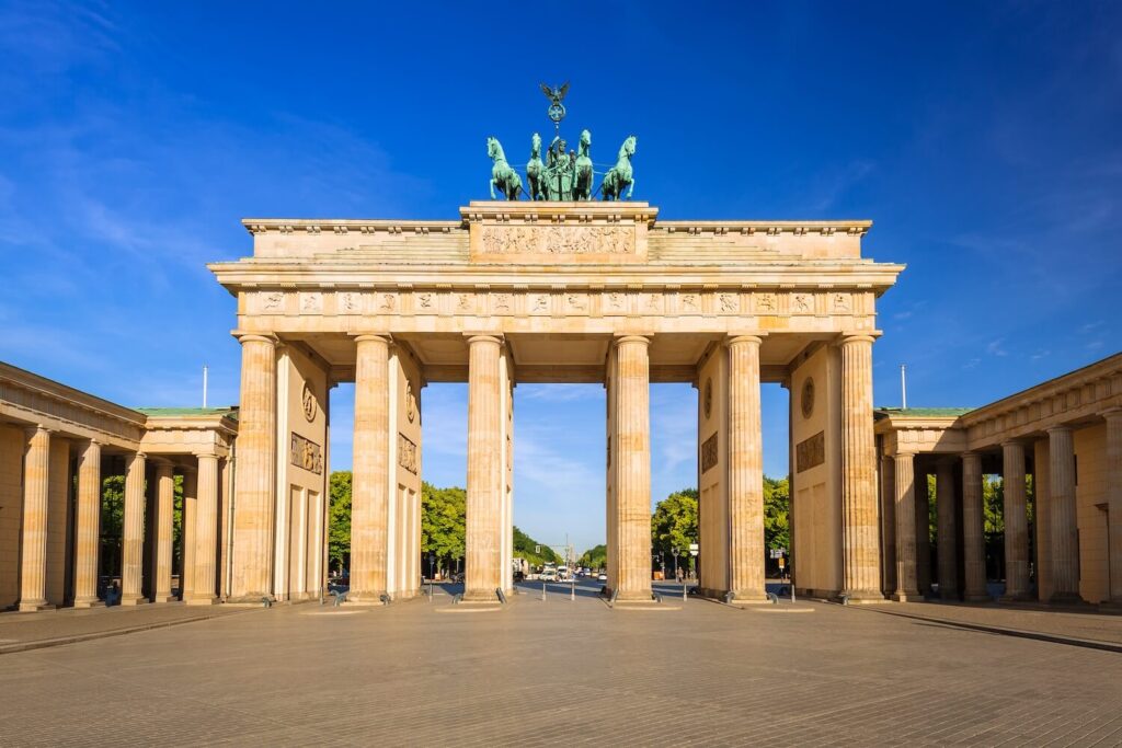 Brandenburg Gate in Berlin, one of the landmark stops on a private Berlin shore excursion.