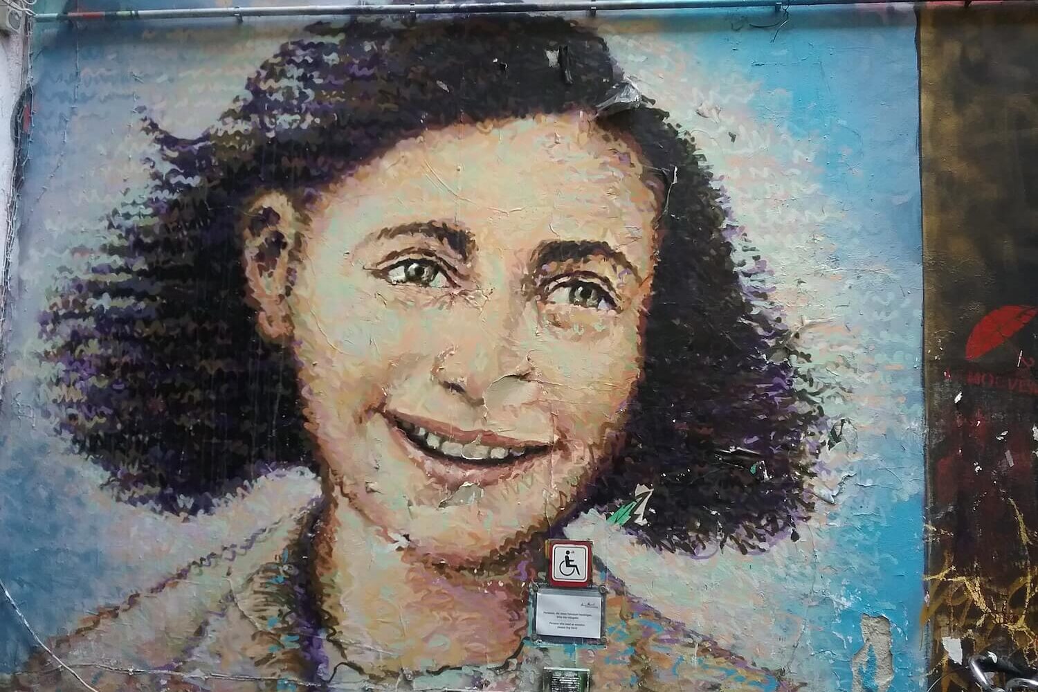 Large street mural in Berlin connected to Jewish memory and remembrance.