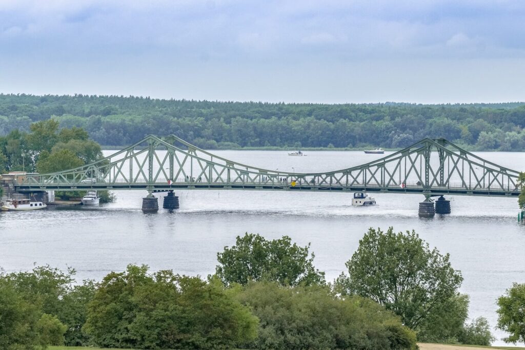 Glienicke Bridge over the Havel River between Potsdam and Berlin