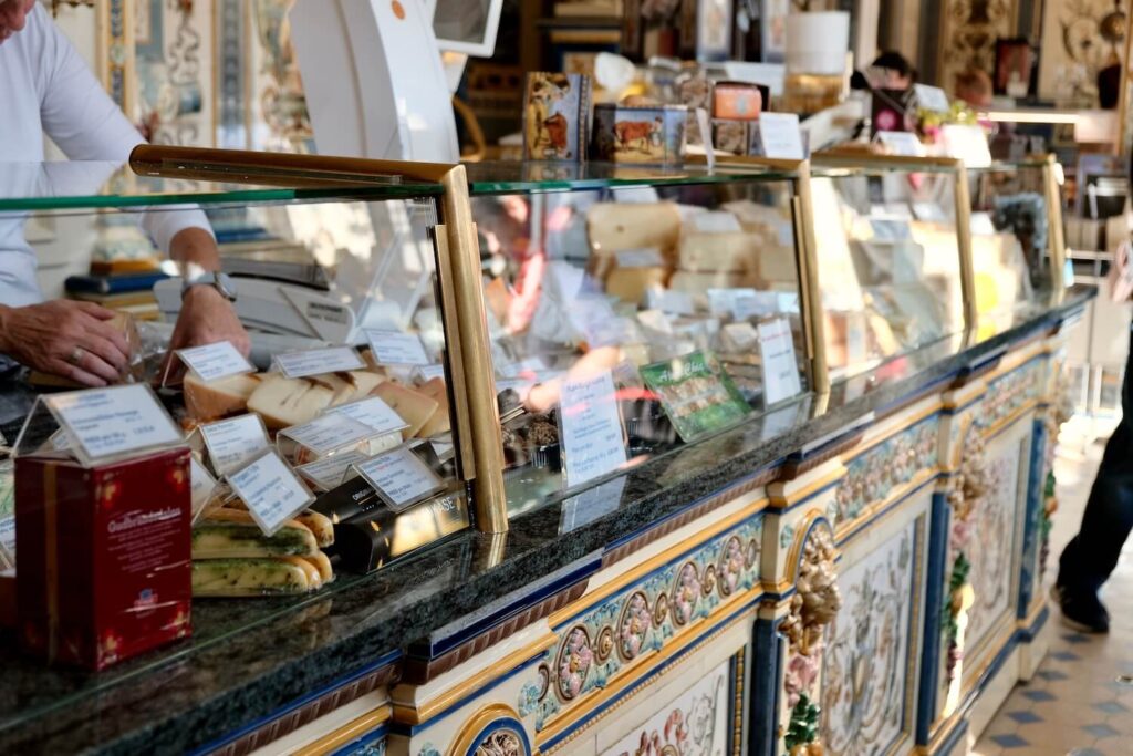 Interior of Pfunds Dairy, Dresden’s historic decorated dairy shop