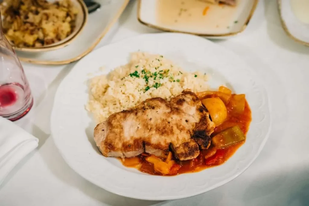 Traditional Austrian lunch dish served during a Vienna food tour