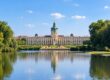 Charlottenburg Palace and its gardens reflected in the lake, one of Berlin’s historic landmarks